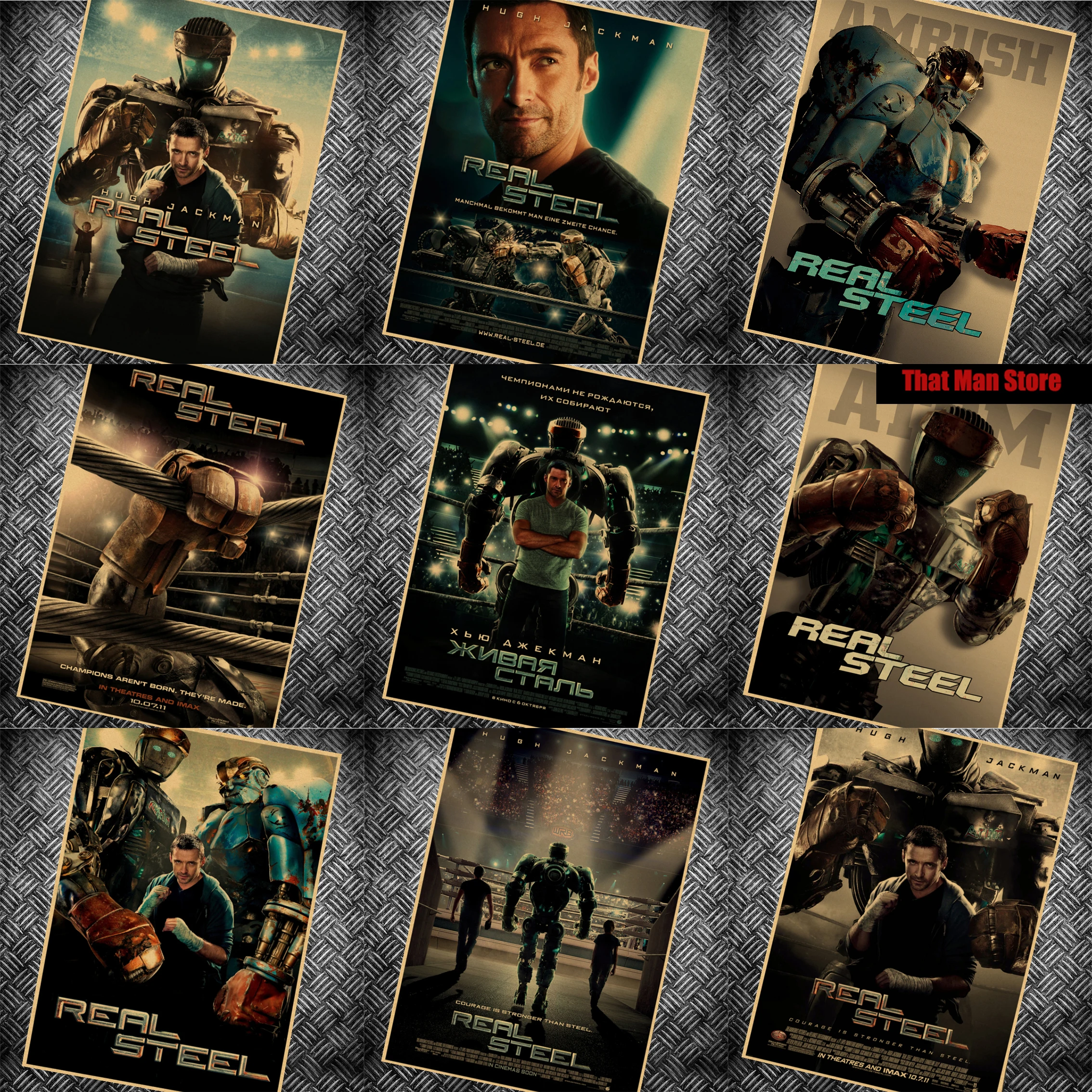 Real Steel 2 Hugh Jackman Film (2017) Vintage Retro Cool Kraft paper Poster Decorative DIY Wall Stickers Home Posters Art Decor
Real Steel 2 Hugh Jackman Film (2017) Vintage Retro Cool Kraft paper Poster Decorative DIY Wall Stickers Home Posters Art Decor