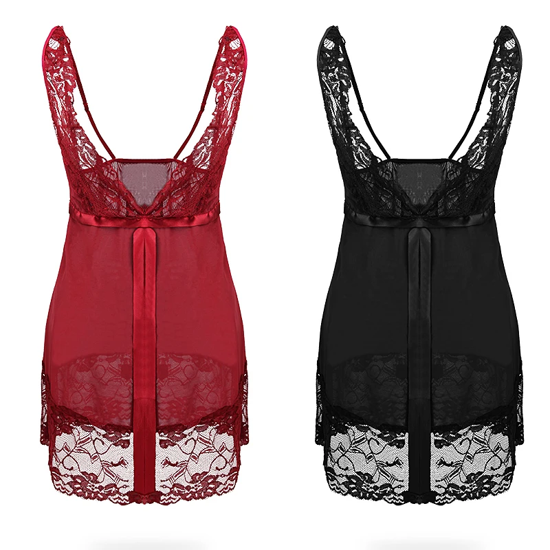 Sexy Nightgowns Sets Lingerie Sexy Lace Nightdress Women Sheer Scalloped Satin Nightwear Silk Slip Sleepwear V-Neck Lingerie
Sexy Nightgowns Sets Lingerie Sexy Lace Nightdress Women Sheer Scalloped Satin Nightwear Silk Slip Sleepwear V-Neck Lingerie