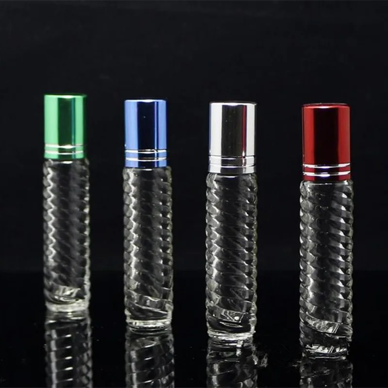 

5ML 5CC Glass Perfume Bottle Roller bead ball on , Essential Oil Parfum Vials Portable Sample Refillable Empty Bottle F20171417