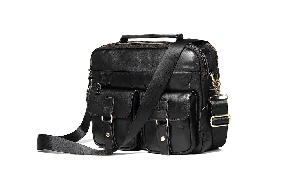 Oil wax leather Briefcase (5)