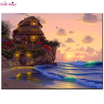 Drill Shiny DIY 5D Diamond Painting Villa Scenic Beach Square Beads Full Cross Stitch Diamond Embroidery Ocean Landscape Crafts
Drill Shiny DIY 5D Diamond Painting Villa Scenic Beach Square Beads Full Cross Stitch Diamond Embroidery Ocean Landscape Crafts