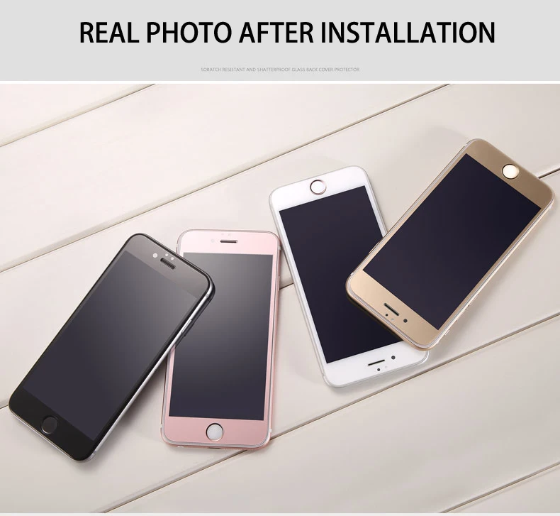 Top Quality 9H 3D Colorful Premium Tempered Glass For font b iPhone b font 6 font