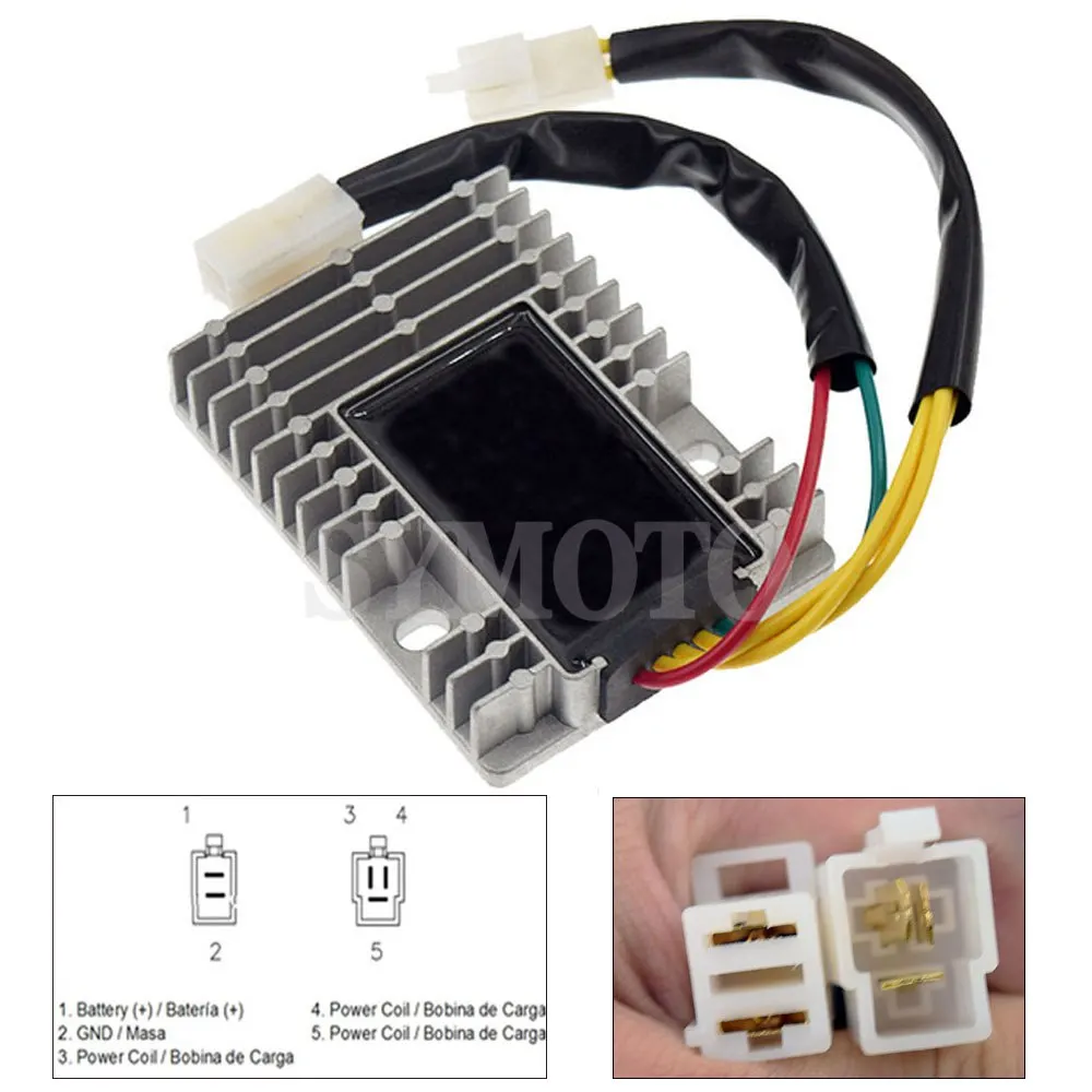 For KYMCO Xciting 300i 2008 2009 2010 2011 2012 2013 2014 Xciting 500 2005 2006 2007 Motorcycle Voltage Regulator Rectifier 12V
For KYMCO Xciting 300i 2008 2009 2010 2011 2012 2013 2014 Xciting 500 2005 2006 2007 Motorcycle Voltage Regulator Rectifier 12V