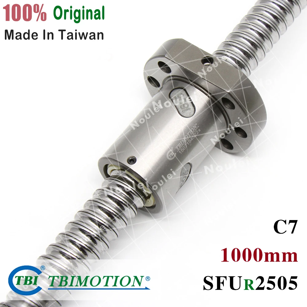 TBI CNC Ballscrew 2505 SFU 1000mm Rolled C7 with SFU2505 SFNU2505 SFS2505 SFI2505 SFV2505 Ballnut for Linear Motion Kit
TBI CNC Ballscrew 2505 SFU 1000mm Rolled C7 with SFU2505 SFNU2505 SFS2505 SFI2505 SFV2505 Ballnut for Linear Motion Kit