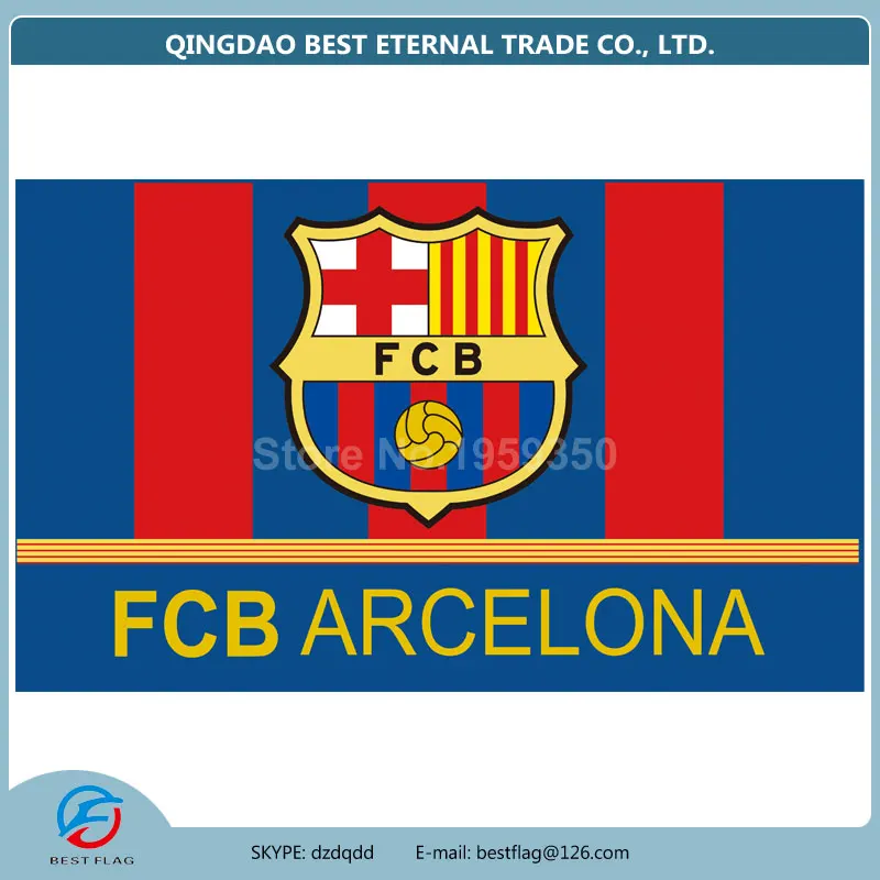 Image BEST FLAG  BARCELONA FCB MLS SOCCER 3x5ft Polyester Banner Flag