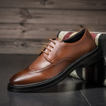 Men's Casual Simple Pointy Shoes British Style Business Dress Shoes Men Formal Lace Up Oxfords Shoes Comfortable Zapatos
Men's Casual Simple Pointy Shoes British Style Business Dress Shoes Men Formal Lace Up Oxfords Shoes Comfortable Zapatos