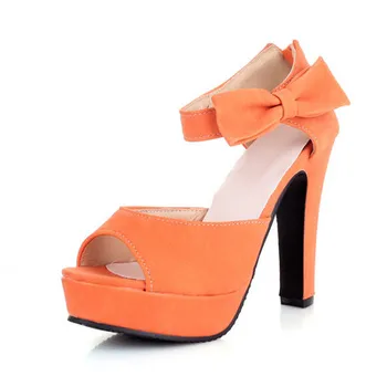 New Summer Peep Toe Ankle Strap Orange Sweet High Heel Sandals Platform Lady Shoes Bowtie 6 Colors Spike Heels
New Summer Peep Toe Ankle Strap Orange Sweet High Heel Sandals Platform Lady Shoes Bowtie 6 Colors Spike Heels