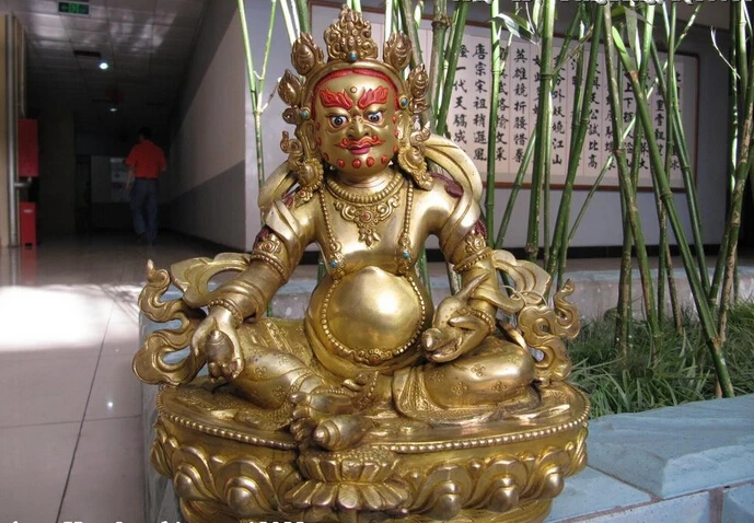 150401 S0133 Tibet 100% PureCopper bronze 24K Gold gild Yellow Jambhala Buddha Statue
150401 S0133 Tibet 100% PureCopper bronze 24K Gold gild Yellow Jambhala Buddha Statue