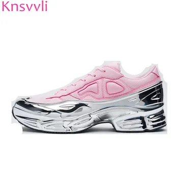 New Metal Electroplated Heels Casual Shoes Women Thick Sole Height Increasing Pink Genuine Leather Comfort Sneakers Woman
New Metal Electroplated Heels Casual Shoes Women Thick Sole Height Increasing Pink Genuine Leather Comfort Sneakers Woman