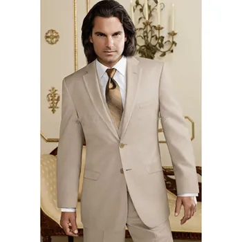 2017 slim fit 3 pieces Groom mens Tuxedo terno masculino Wedding Men Suits Light Beige groom men's Suit (jacket+Pants+vest+tie)
2017 slim fit 3 pieces Groom mens Tuxedo terno masculino Wedding Men Suits Light Beige groom men's Suit (jacket+Pants+vest+tie)