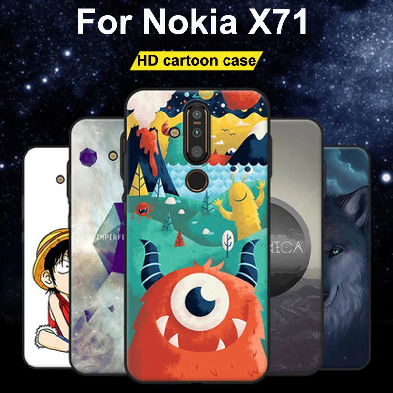 Чехол Funda для Nokia X71 мягкие силиконовые чехлы телефонов из ТПУ с мультяшным