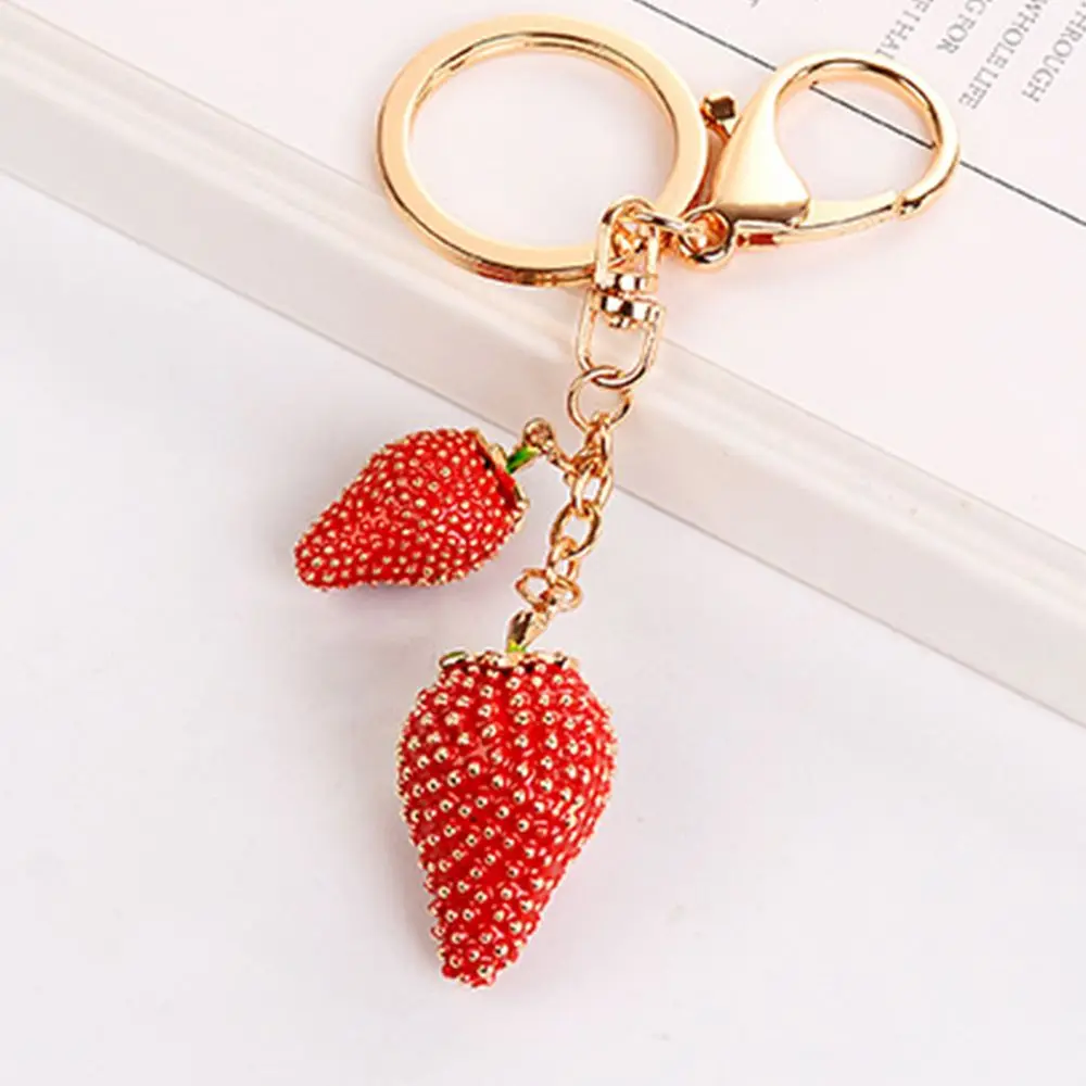 Sweet Fruit Key Ring Girl Strawberry Car Keychain Creative Exquisite Gift Bag Pendant Key Chain Female Charm Jewelry
Sweet Fruit Key Ring Girl Strawberry Car Keychain Creative Exquisite Gift Bag Pendant Key Chain Female Charm Jewelry