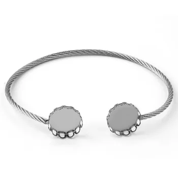 Stainless Steel Open Bracelet Bases Super Flexible Resin Cabochons Settings Blanks Bezel Tray Bangle DIY Finding Accessories
Stainless Steel Open Bracelet Bases Super Flexible Resin Cabochons Settings Blanks Bezel Tray Bangle DIY Finding Accessories