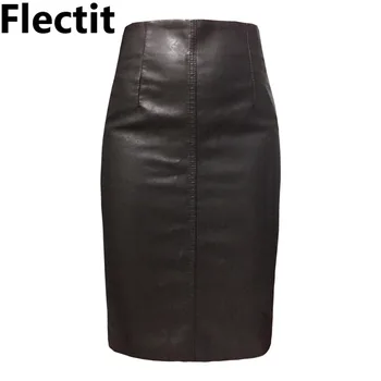 Flectit Size S- XXL Womens Black PU Leather Pencil Skirt with Split High Waist Knee Length Bodycon Skirt Office Lady Work Outfit
Flectit Size S- XXL Womens Black PU Leather Pencil Skirt with Split High Waist Knee Length Bodycon Skirt Office Lady Work Outfit