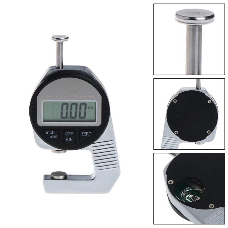 0.01MM LCD Digital Thickness Gauge Thickness Measuring Tool Paper Leather Cloth Thickness Gauge Range 0-12.7mm Micrometer
0.01MM LCD Digital Thickness Gauge Thickness Measuring Tool Paper Leather Cloth Thickness Gauge Range 0-12.7mm Micrometer