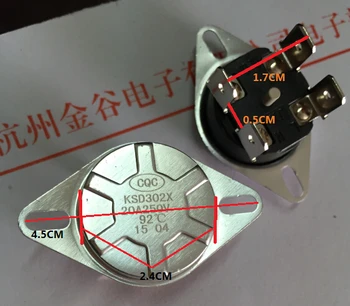 2pcs,KSD302X 20A 250V 85C 4-feet Bipolar temperature switch Manually reset the KSD302 Heater thermostat thermal switch
2pcs,KSD302X 20A 250V 85C 4-feet Bipolar temperature switch Manually reset the KSD302 Heater thermostat thermal switch
