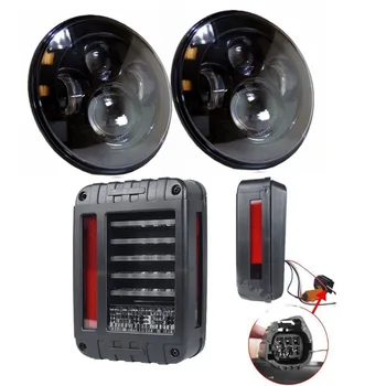 2 PC BLACK LED HEADLIGHT WITH 2x LED Tail Lights 2007-2015 Brake Reverse Light Rear Back Up Turn Singal Lamp for JEEP WRANGLER
2 PC BLACK LED HEADLIGHT WITH 2x LED Tail Lights 2007-2015 Brake Reverse Light Rear Back Up Turn Singal Lamp for JEEP WRANGLER