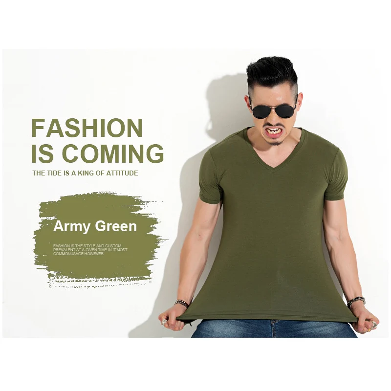 New Men's t shirt Army Green solid Colors v-neck t-shirt Hip hop StreetWear t-shirt Tops Tee Cotton tshirt large size 3XL
New Men's t shirt Army Green solid Colors v-neck t-shirt Hip hop StreetWear t-shirt Tops Tee Cotton tshirt large size 3XL