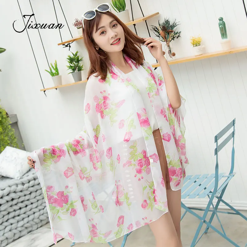 2018 Women's Scarves Fashion Print Silk Shawl Soft Flower Chiffon Capes Summer Breathable Plus Size Pashmina Beach bufanda mujer 
2018 Women's Scarves Fashion Print Silk Shawl Soft Flower Chiffon Capes Summer Breathable Plus Size Pashmina Beach bufanda mujer
