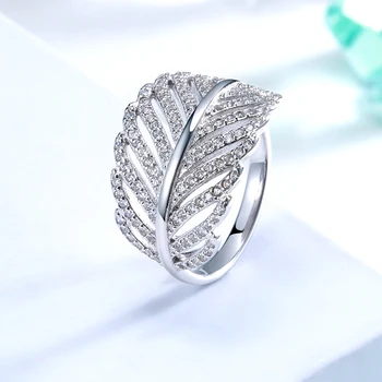 StrollGirl New 925 Sterling Silver Sparkling Spring Tree Leaves Finger Rings with White cubic zircon for Women 2019 DIY Jewelry
StrollGirl New 925 Sterling Silver Sparkling Spring Tree Leaves Finger Rings with White cubic zircon for Women 2019 DIY Jewelry