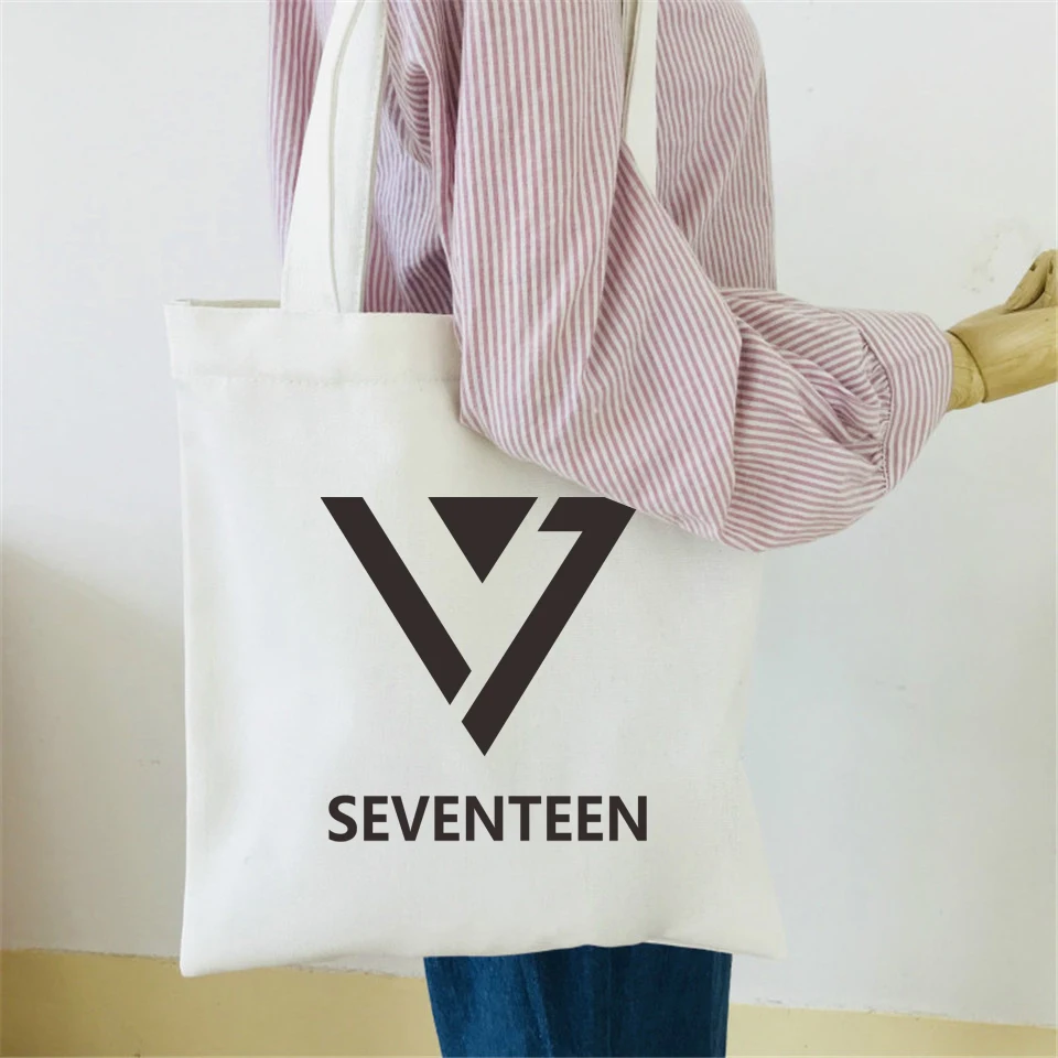 Сумка через плечо Seventeen Kpop с перевернутым треугольным логотипом 17 забавная