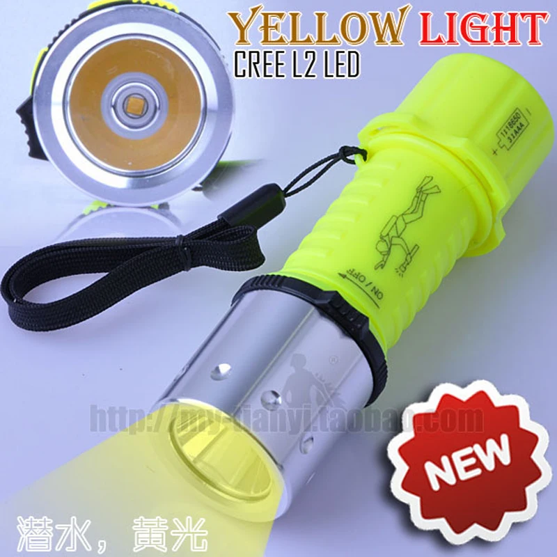Yellow Diving Flashlight 2000LM Hig light CREE T6 LED Waterproof scuba Diver Diving Flashlight underwater Flash Light Torch
Yellow Diving Flashlight 2000LM Hig light CREE T6 LED Waterproof scuba Diver Diving Flashlight underwater Flash Light Torch