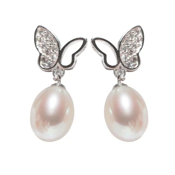PEISENI 100% natural freshwater pearl stud earrings 925 sterling silver Butterfly Diamante Earrings Wedding Jewelry
PEISENI 100% natural freshwater pearl stud earrings 925 sterling silver Butterfly Diamante Earrings Wedding Jewelry