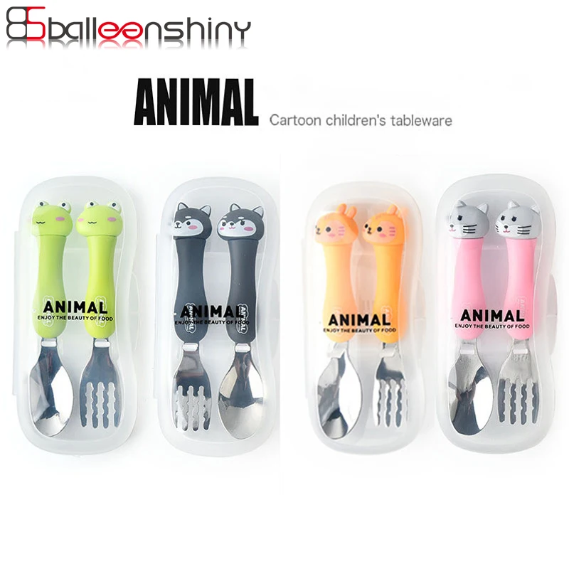BalleenShiny Animal 2pcs/set Tableware Set Animal Handle Baby Children Soup Spoon Fork School Student Picnic Portable Dinnerware
BalleenShiny Animal 2pcs/set Tableware Set Animal Handle Baby Children Soup Spoon Fork School Student Picnic Portable Dinnerware