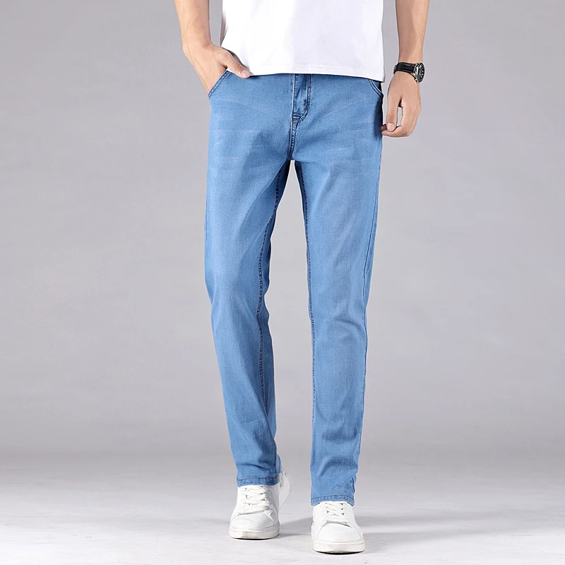 blue Jeans Men Spring Summer Stretch Slim Jean Pants High Quality Men Cotton Casual Denim Jeans Long Jean Pants Size 48
blue Jeans Men Spring Summer Stretch Slim Jean Pants High Quality Men Cotton Casual Denim Jeans Long Jean Pants Size 48