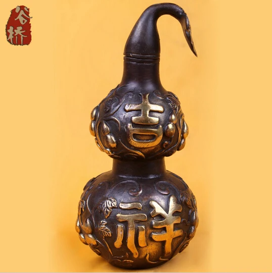 B0602 419Bronze sculpture, copper gourd crafts decoration lucky gourd accessories handmade bronze sculpture, decoration statue 
B0602 419Bronze sculpture, copper gourd crafts decoration lucky gourd accessories handmade bronze sculpture, decoration statue