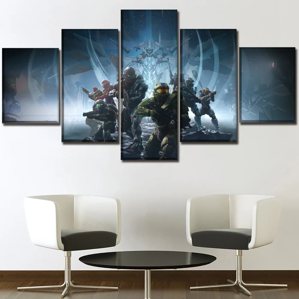 One Set 5 Panels Game Poster Halo 5 Guardians Painting Modern Home Wall Decorative Canvas Picture Art HD Print Modern Artworks
One Set 5 Panels Game Poster Halo 5 Guardians Painting Modern Home Wall Decorative Canvas Picture Art HD Print Modern Artworks