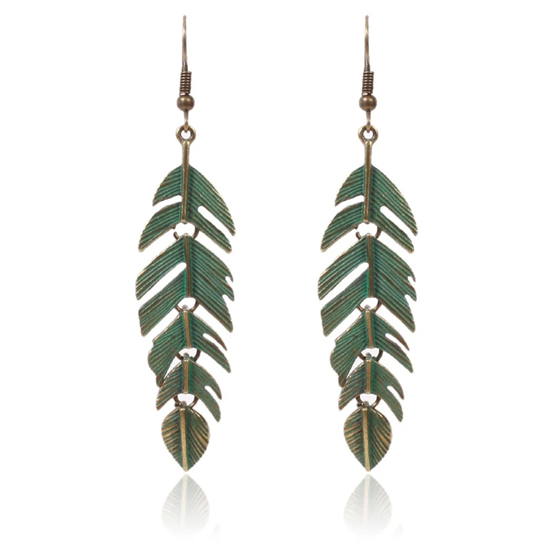 Boho Retro Green Leaf Tassel Eardrop Earring Bohemian Ethnic Vintage Alloy Hanging Dangle Drop Earrings Jewelry For Women Acce
Boho Retro Green Leaf Tassel Eardrop Earring Bohemian Ethnic Vintage Alloy Hanging Dangle Drop Earrings Jewelry For Women Acce