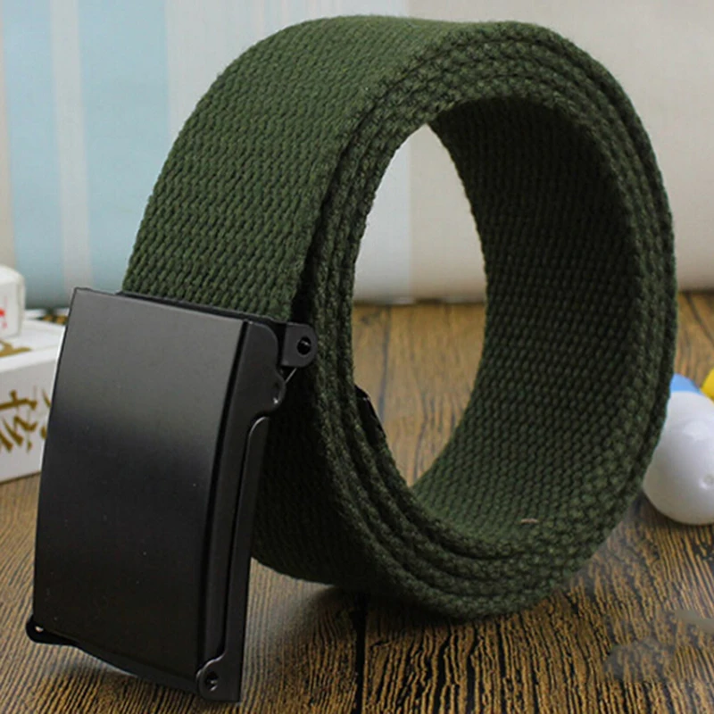 High Qualtiy Men Belt Unisex Male Casual Buckle Belts Canvas Webbing Waistband Army Tactical Waist Belt
High Qualtiy Men Belt Unisex Male Casual Buckle Belts Canvas Webbing Waistband Army Tactical Waist Belt