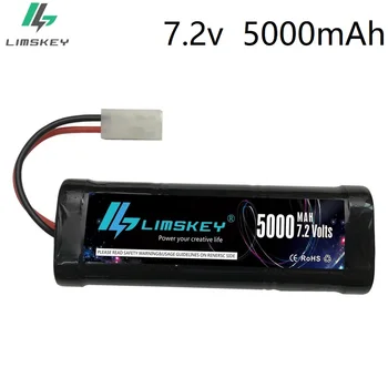 

RC Toys Battery 7.2V 5000mAh Ni-MH Battery with Tamiya Discharge Connector Kep-2p Plug for RC Racing Cars Boats Off-road vehicle