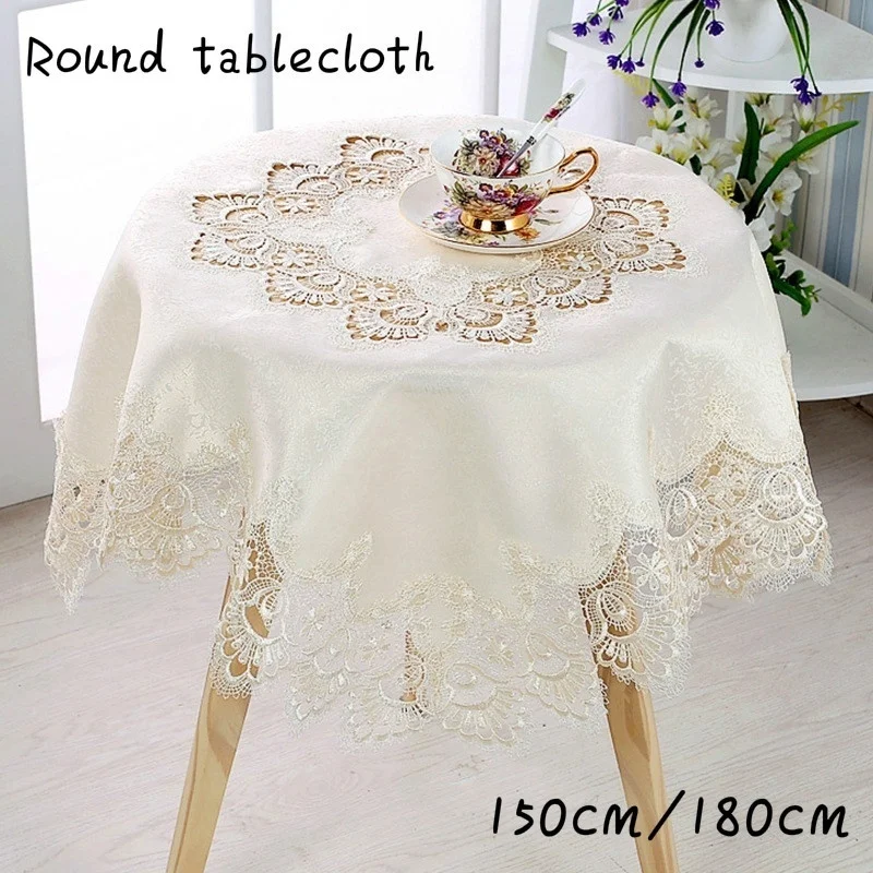 1PCS Elegant Jacquard Lace Tablecloth for Wedding Party Home Round Table Cloth Cover Table Decoration 
1PCS Elegant Jacquard Lace Tablecloth for Wedding Party Home Round Table Cloth Cover Table Decoration