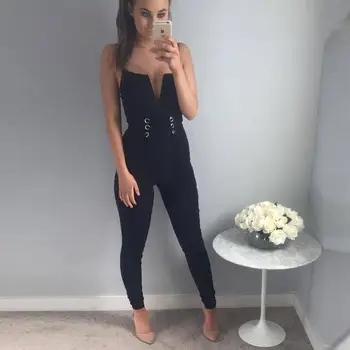 2017 New Arrivals White Black Bodycon Jumpsuit Sexy Bandage Lace Up Women Club Jumpsuits Wholesale
2017 New Arrivals White Black Bodycon Jumpsuit Sexy Bandage Lace Up Women Club Jumpsuits Wholesale