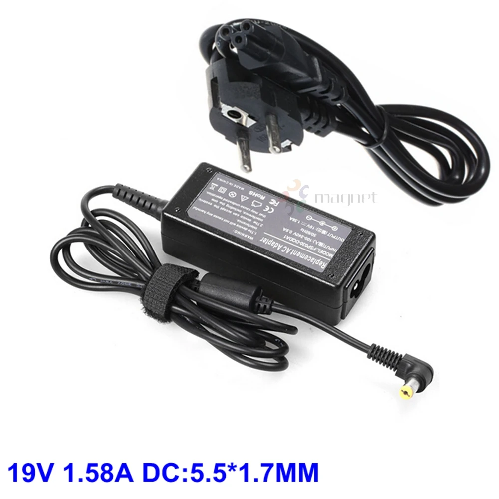 19V 1.58A 30W Laptop AC Adapter Battery Charger For Acer Aspire One A150L A110 One 8.9 10.1 ZG5 Notebook With US/EU Cable Cord
19V 1.58A 30W Laptop AC Adapter Battery Charger For Acer Aspire One A150L A110 One 8.9 10.1 ZG5 Notebook With US/EU Cable Cord