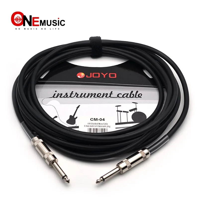 Фото JOYO инструментальный кабель CM-04 экранированный моно 6 3 мм штекер 15ft черный | Спорт