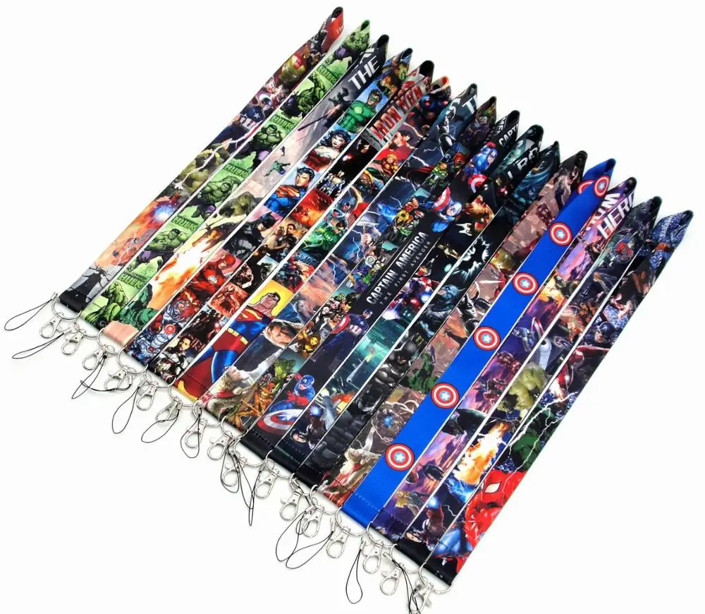 Action figure super hero Anime Iron man Spiderman Batman Lanyard Keys Cheetah ID Badge Holders Stripe Phone Neck Straps Toys
Action figure super hero Anime Iron man Spiderman Batman Lanyard Keys Cheetah ID Badge Holders Stripe Phone Neck Straps Toys