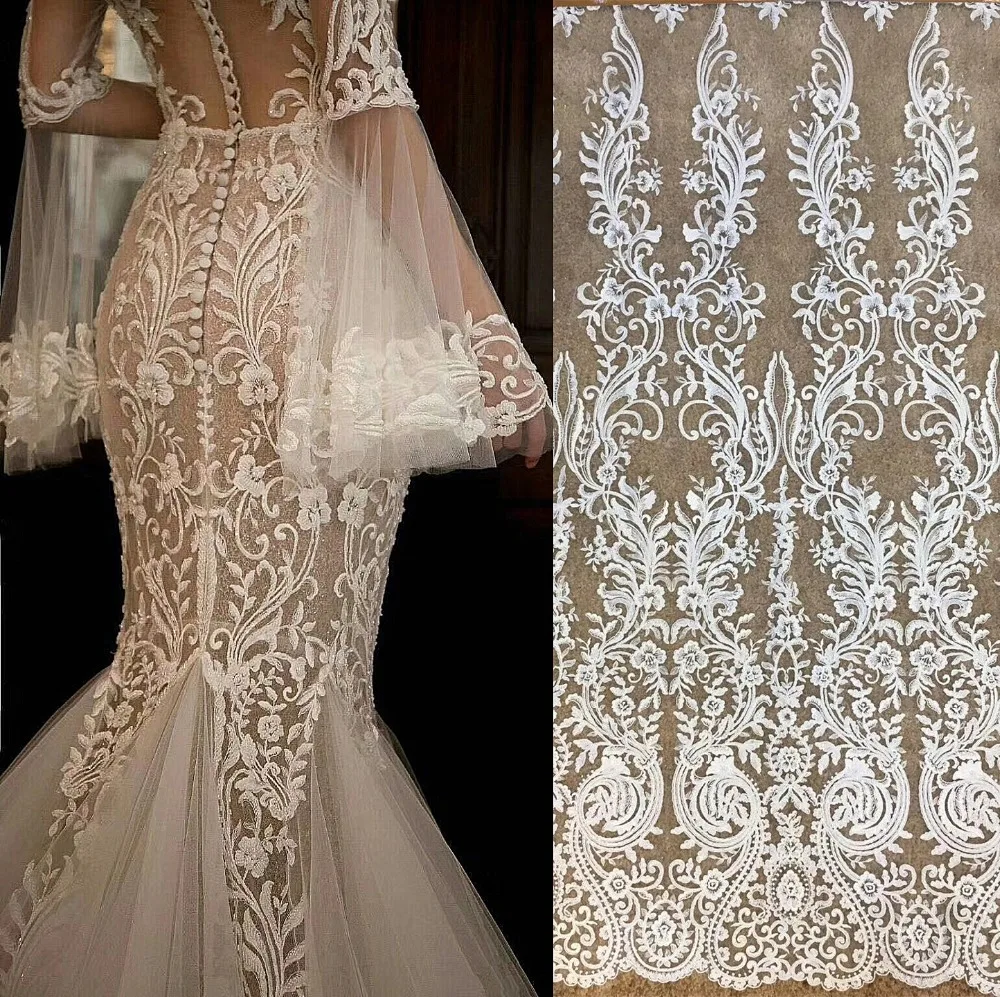 European Heavy New Sequined Embroidery Lace Fabric Lace Upscale Overall Fower Wedding Dresses DIY Width 130cm 130cm*90cm/Piece
European Heavy New Sequined Embroidery Lace Fabric Lace Upscale Overall Fower Wedding Dresses DIY Width 130cm 130cm*90cm/Piece