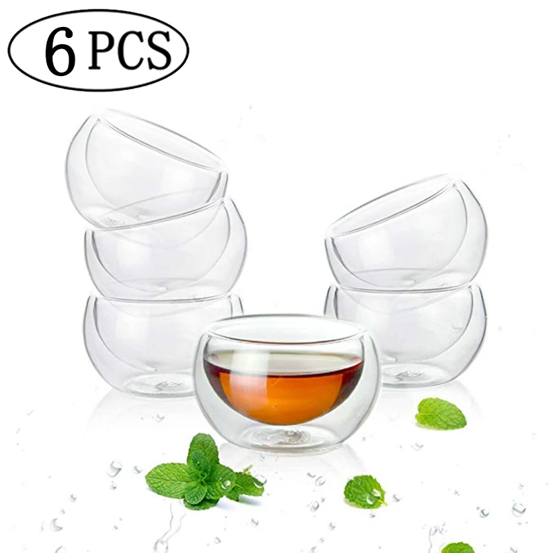 Tea Cup Set of 6 - Modern Double Wall Glass Insulated Teacups Best Paired with your Teapot Coffee Heat-resisting Tea Cup Kitchen
Tea Cup Set of 6 - Modern Double Wall Glass Insulated Teacups Best Paired with your Teapot Coffee Heat-resisting Tea Cup Kitchen