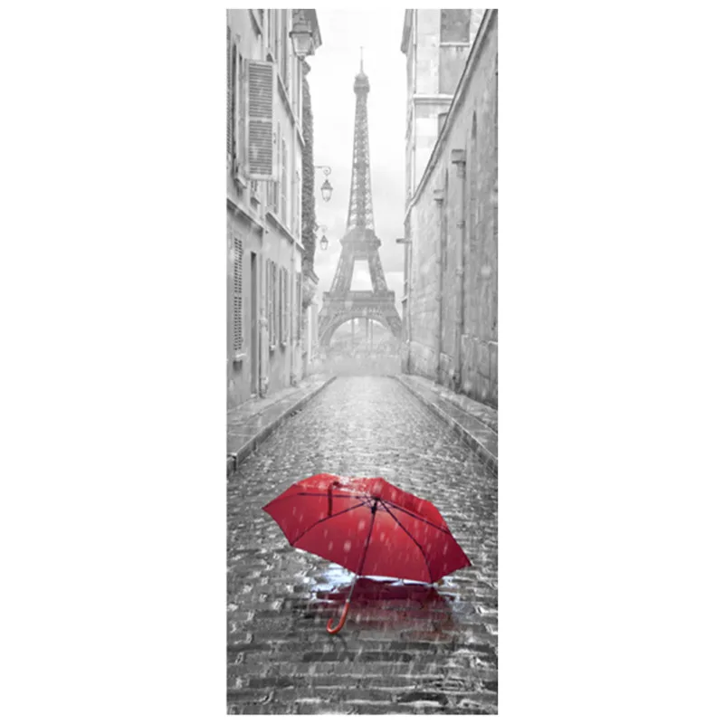 77*200cm door mural Paris Eiffel Tower city street rain scenery 3d vinyl stickers home wall decoration waterproof big wallpaper
77*200cm door mural Paris Eiffel Tower city street rain scenery 3d vinyl stickers home wall decoration waterproof big wallpaper