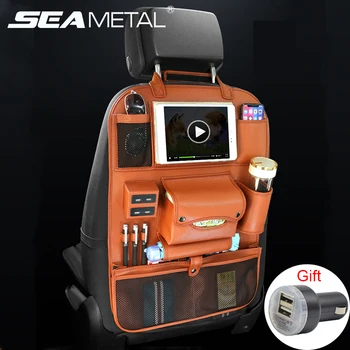Car Organizer Back Seat Bag 4 USB Charger Phone Storage PU Leather Travel Multifunction Pocket Stowing Tidying Auto Accessories
Car Organizer Back Seat Bag 4 USB Charger Phone Storage PU Leather Travel Multifunction Pocket Stowing Tidying Auto Accessories
