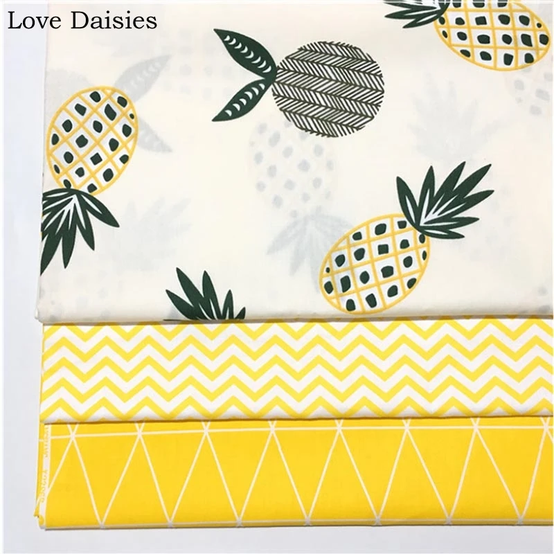 100% Cotton Twill WHITE YELLOW Fruit Big Pineapple Tri angle Chevron Fabrics for Bedding Apparel Dress Patchwork Handcraft Decor
100% Cotton Twill WHITE YELLOW Fruit Big Pineapple Tri angle Chevron Fabrics for Bedding Apparel Dress Patchwork Handcraft Decor