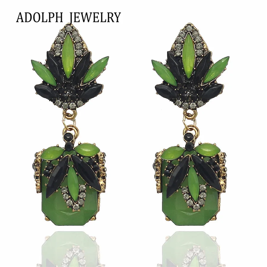 ADOLPH Jewelry 2019 New Vintage Fashion Earring Green Flower Crystal Stone Stud Earrings For Woman Gift
ADOLPH Jewelry 2019 New Vintage Fashion Earring Green Flower Crystal Stone Stud Earrings For Woman Gift