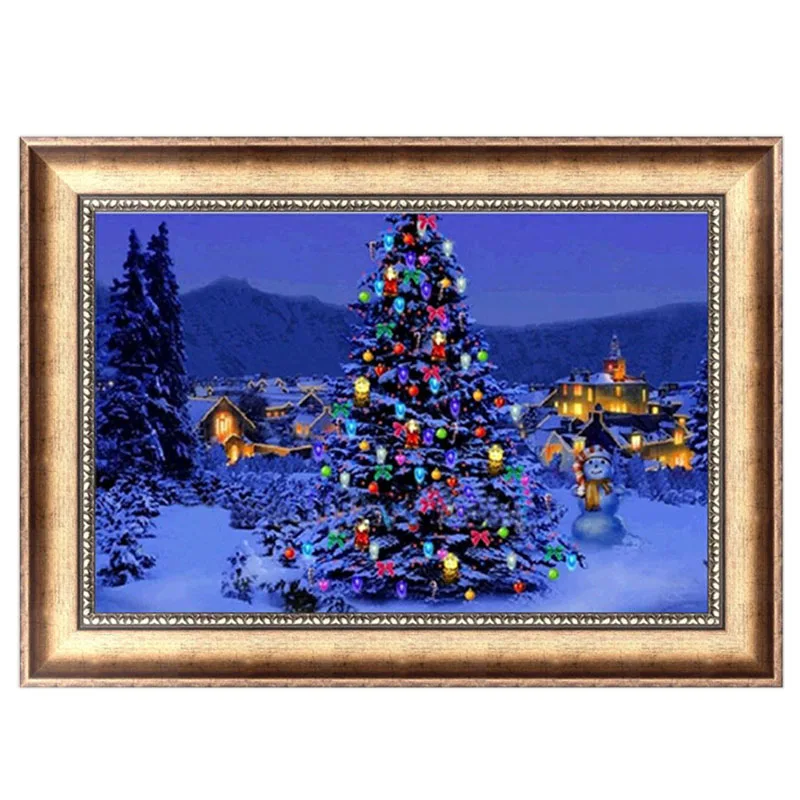 Красочные Рождество дерево 5D алмаз DIY Вышивка живопись Домашний Декор комплекта