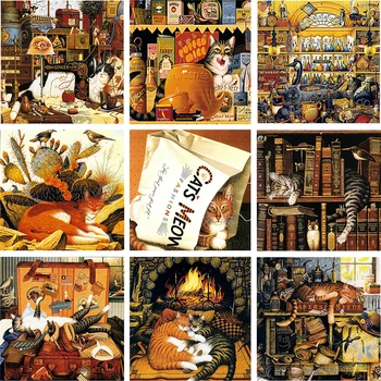 5d Diy Diamond Painting Embroidery Animals cat Cross Stitch Books And Cat Mosaic Rhinestones Picture Craft home decor gifts
5d Diy Diamond Painting Embroidery Animals cat Cross Stitch Books And Cat Mosaic Rhinestones Picture Craft home decor gifts