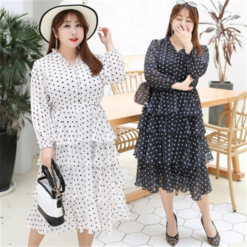 2022 New Spring Autumn Women's Dresses V-neck Cusual Loose Trendy Women Dress Cascading Ruffle Dot ladies chiffon Dress FC68
2022 New Spring Autumn Women's Dresses V-neck Cusual Loose Trendy Women Dress Cascading Ruffle Dot ladies chiffon Dress FC68