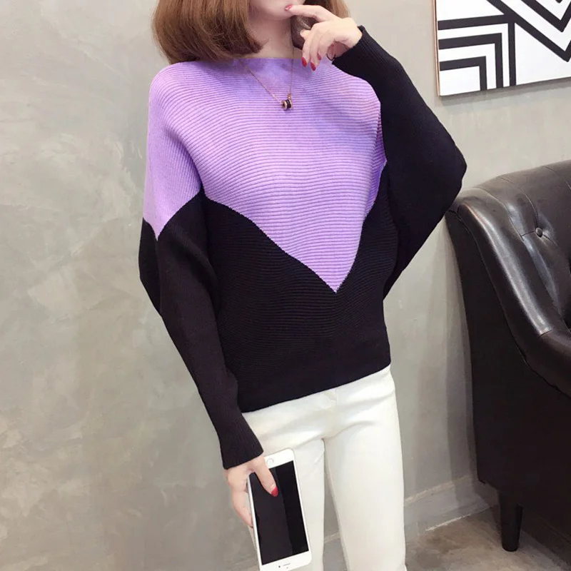 Women pullovers Autumn winter Casual female long sleeve knitted coat slash neck bat style women pullovers sweater
Women pullovers Autumn winter Casual female long sleeve knitted coat slash neck bat style women pullovers sweater