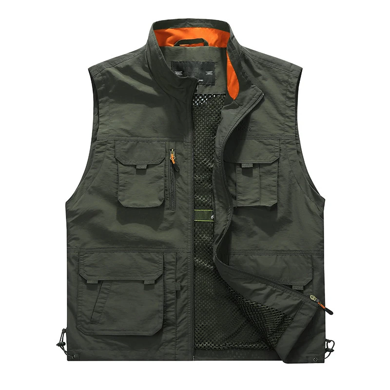 L-6XL Mesh Sleeveless Vest For Men New Classic Solid Multi Pocket Stand Collar Photographer Varsity Jacket Casual Male Waistcoat
L-6XL Mesh Sleeveless Vest For Men New Classic Solid Multi Pocket Stand Collar Photographer Varsity Jacket Casual Male Waistcoat
